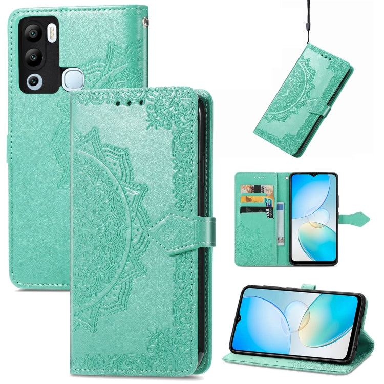 Custodia in pelle goffrata per Infinix Hot 12 Pro
