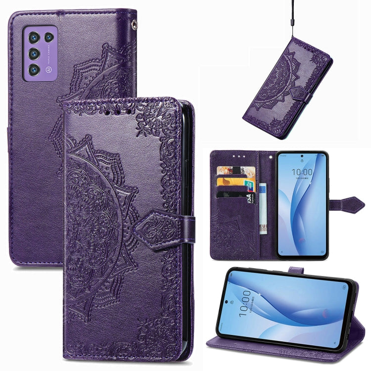 Custodia in pelle goffrata per Infinix Hot 12 Pro