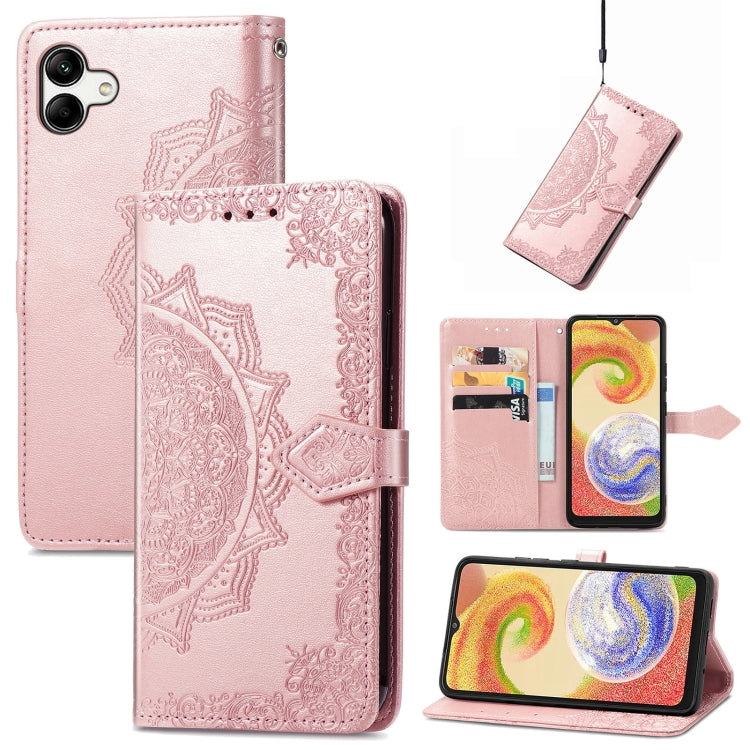 Custodia portafoglio in pelle goffrata per Samsung Galaxy A04