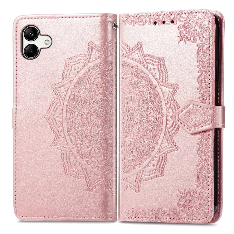 Custodia portafoglio in pelle goffrata per Samsung Galaxy A04
