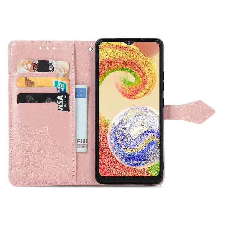 Custodia portafoglio in pelle goffrata per Samsung Galaxy A04