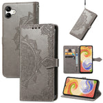 Custodia portafoglio in pelle goffrata per Samsung Galaxy A04