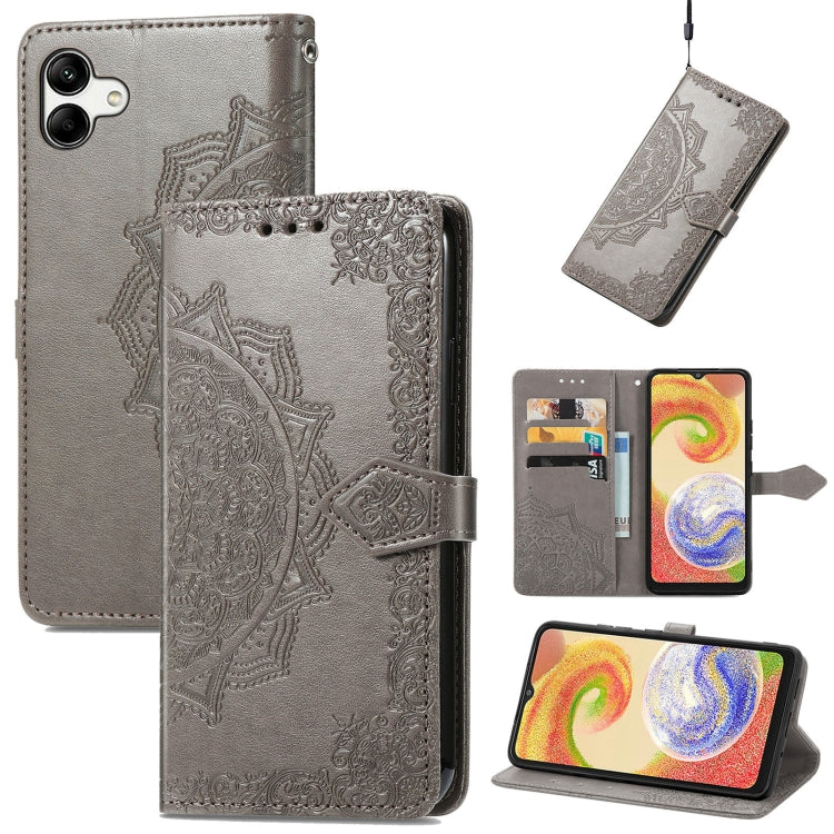 Custodia portafoglio in pelle goffrata per Samsung Galaxy A04