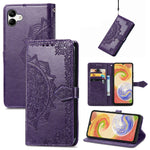 Custodia portafoglio in pelle goffrata per Samsung Galaxy A04