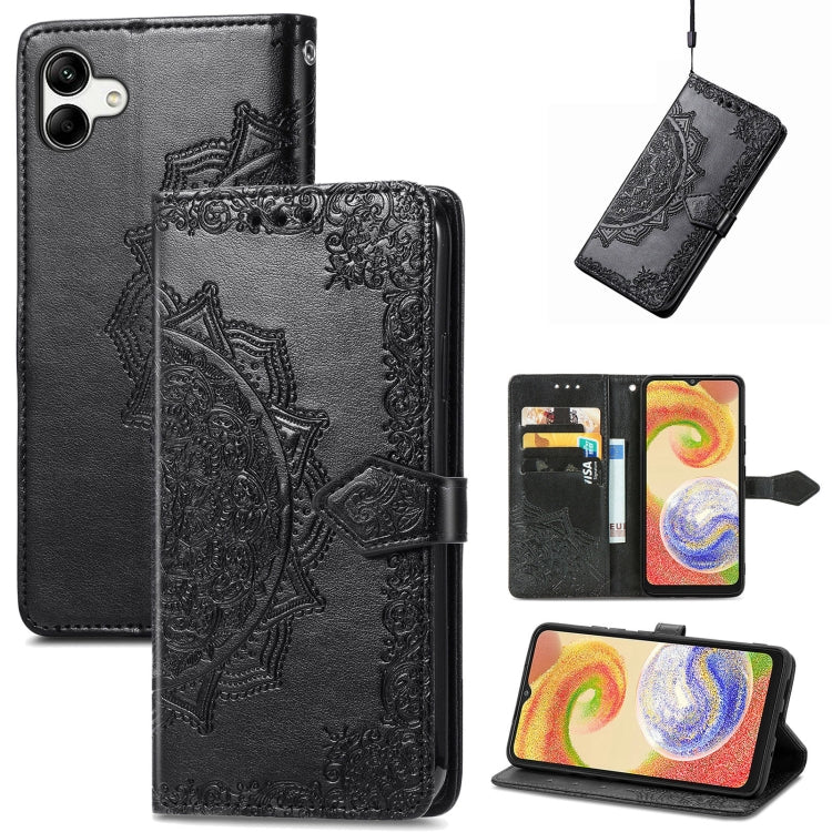Custodia portafoglio in pelle goffrata per Samsung Galaxy A04