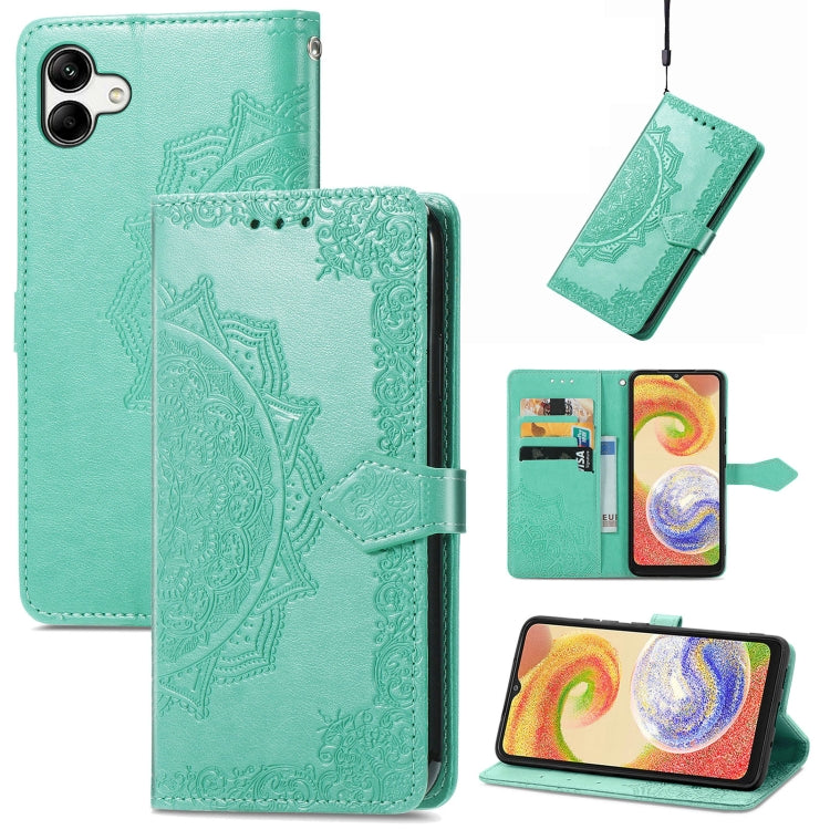 Custodia portafoglio in pelle goffrata per Samsung Galaxy A04