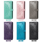 Custodia portafoglio in pelle goffrata per Samsung Galaxy A04