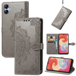 Custodia portafoglio in pelle goffrata per Samsung Galaxy A04