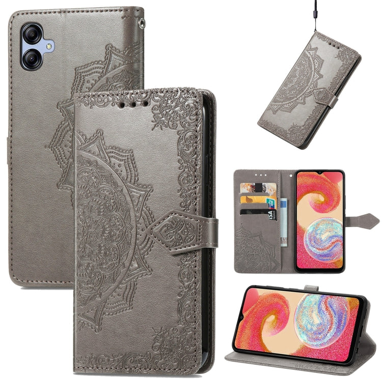 Custodia portafoglio in pelle goffrata per Samsung Galaxy A04