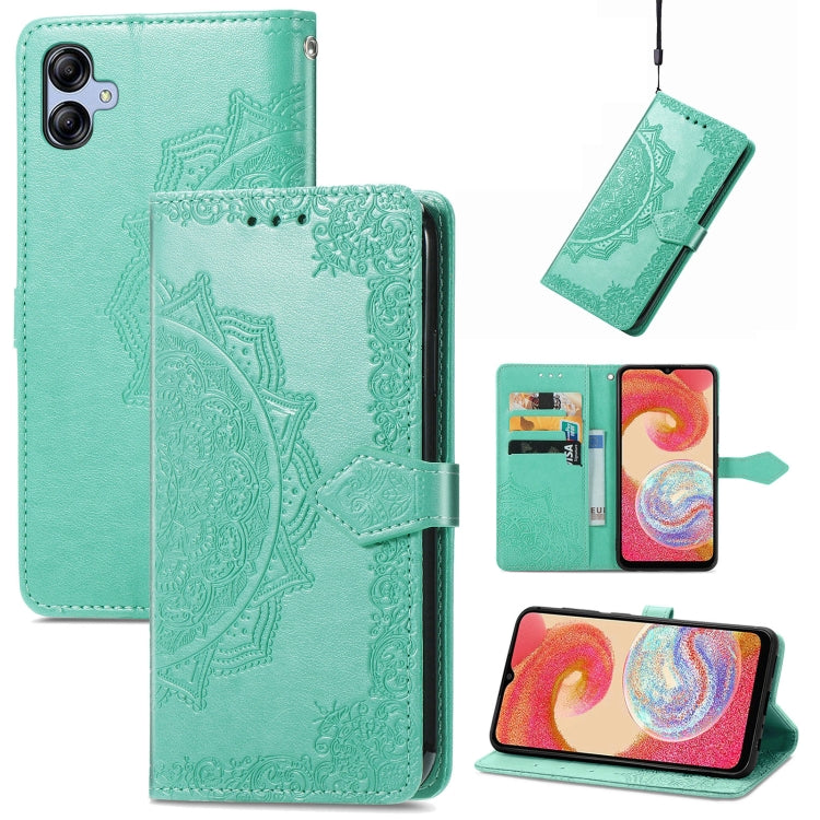 Custodia portafoglio in pelle goffrata per Samsung Galaxy A04