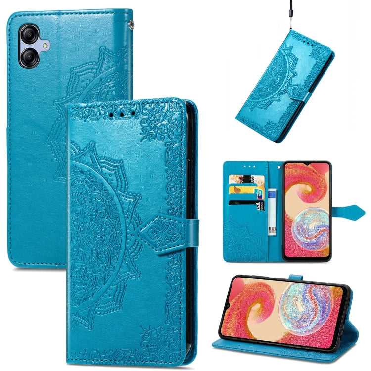 Custodia portafoglio in pelle goffrata per Samsung Galaxy A04