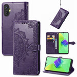 Custodia portafoglio in pelle goffrata per Samsung Galaxy A04