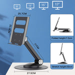 Supporto girevole 360° in lega per PC portatile e tablet