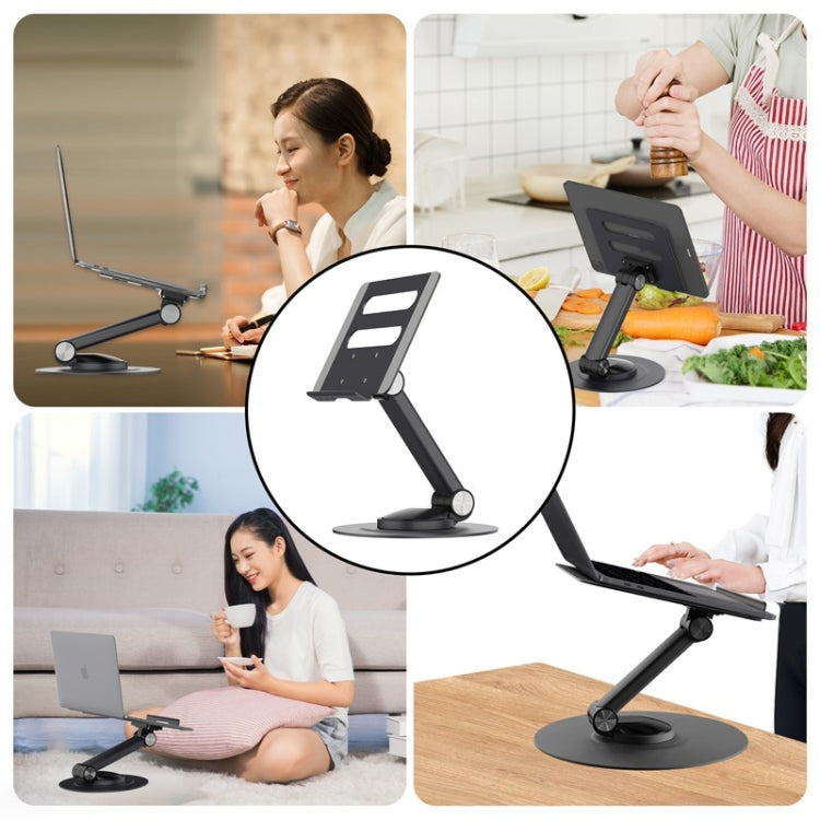 Supporto girevole 360° in lega per PC portatile e tablet