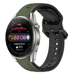 Cinturino in silicone bicolore con anello convesso da 22 mm, For Huawei Watch 3 Pro New