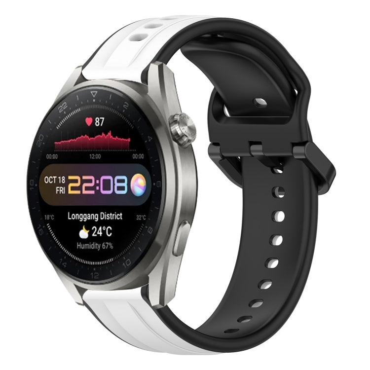 Cinturino in silicone bicolore con anello convesso da 22 mm, For Huawei Watch 3 Pro New