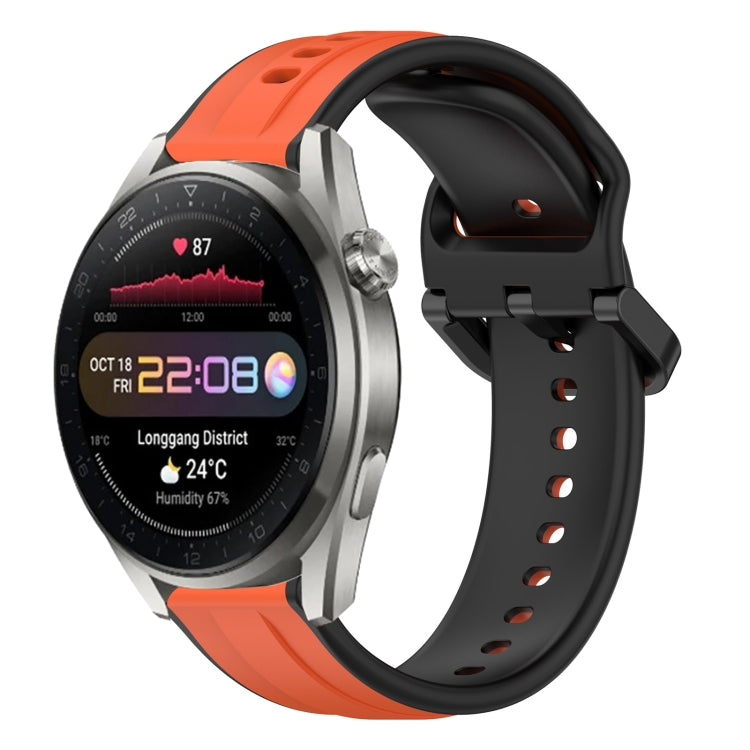 Cinturino in silicone bicolore con anello convesso da 22 mm, For Huawei Watch 3 Pro New