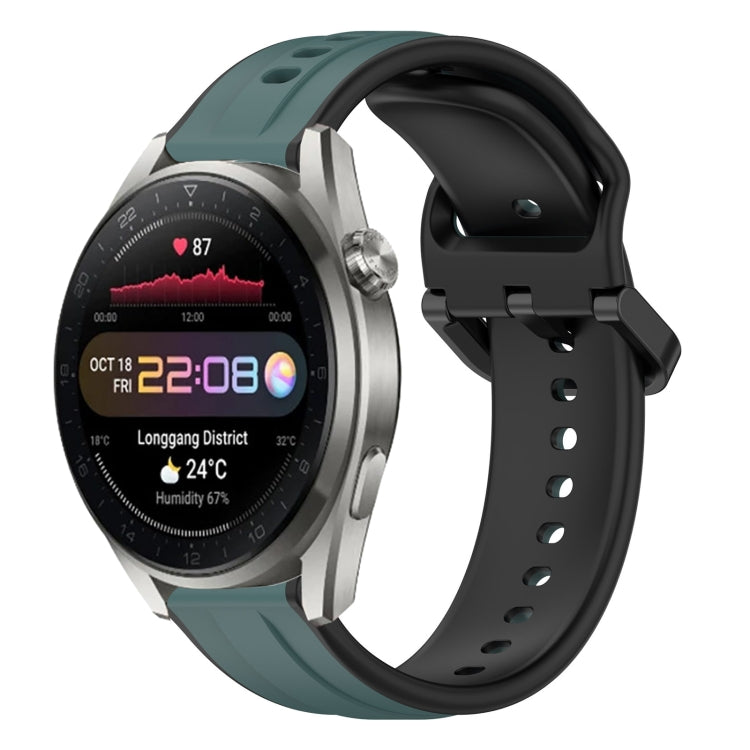 Cinturino in silicone bicolore con anello convesso da 22 mm, For Huawei Watch 3 Pro New