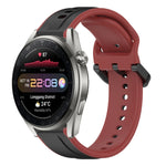 Cinturino in silicone bicolore con anello convesso da 22 mm, For Huawei Watch 3 Pro New