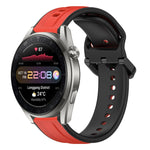 Cinturino in silicone bicolore con anello convesso da 22 mm, For Huawei Watch 3 Pro New