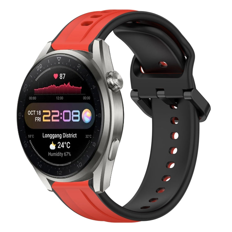 Cinturino in silicone bicolore con anello convesso da 22 mm, For Huawei Watch 3 Pro New