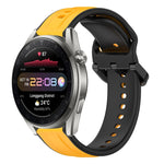 Cinturino in silicone bicolore con anello convesso da 22 mm, For Huawei Watch 3 Pro New
