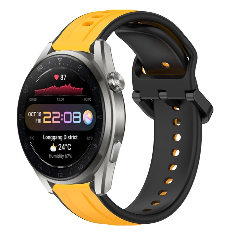 Cinturino in silicone bicolore con anello convesso da 22 mm, For Huawei Watch 3 Pro New