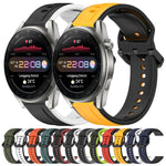 Cinturino in silicone bicolore con anello convesso da 22 mm, For Huawei Watch 3 Pro New