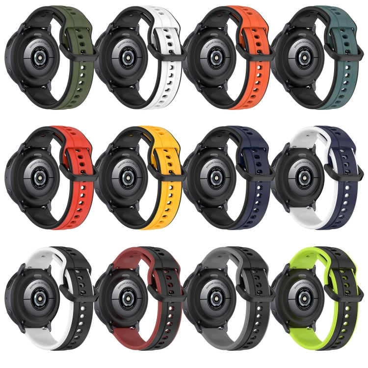 Cinturino in silicone bicolore con anello convesso da 22 mm, For Huawei Watch 3 Pro New