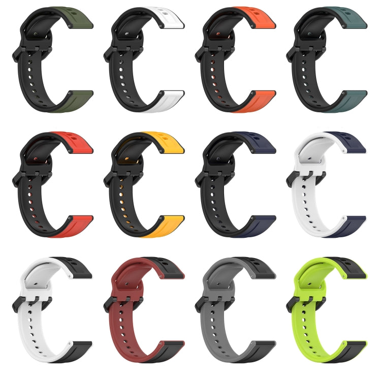 Cinturino in silicone bicolore con anello convesso da 22 mm, For Huawei Watch 3 Pro New