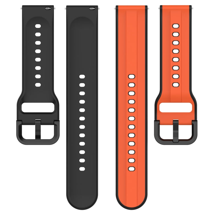 Cinturino in silicone bicolore con anello convesso da 22 mm, For Huawei Watch 3 Pro New
