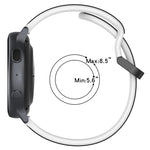 Cinturino in silicone bicolore con anello convesso da 22 mm, For Huawei Watch 3 Pro New