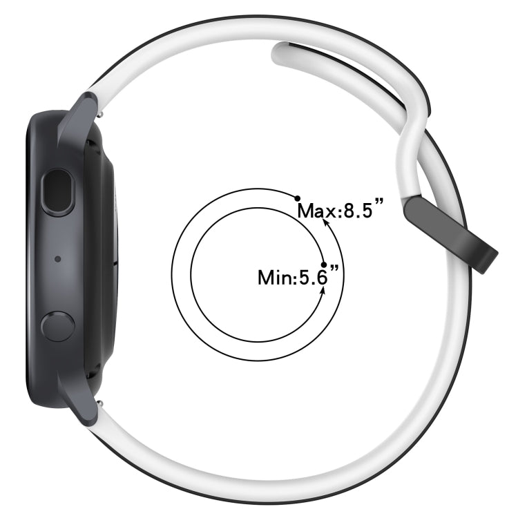 Cinturino in silicone bicolore con anello convesso da 22 mm, For Huawei Watch 3 Pro New