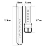 Cinturino in silicone bicolore con anello convesso da 22 mm, For Huawei Watch 3 Pro New