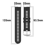 Cinturino per orologio in silicone tinta unita testurizzato a croce da 20 mm, For Garmin Forerunner 645 Music, For Garmin Forerunner Sq2