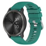 Cinturino per orologio in silicone tinta unita testurizzato a croce da 20 mm, For Garmin Forerunner Sq2 Music