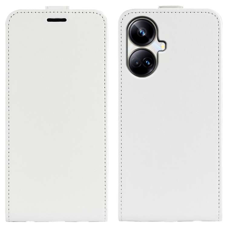 Per Realme 10 Pro + R64 Texture Custodia per telefono in pelle con vibrazione verticale singola, For Realme 10 Pro+