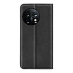 Per OnePlus 11 Custodia per telefono in pelle con ventosa magnetica retro-pelle, For OnePlus 11