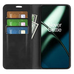 Per OnePlus 11 Custodia per telefono in pelle con ventosa magnetica retro-pelle, For OnePlus 11
