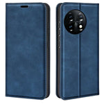 Per OnePlus 11 Custodia per telefono in pelle con ventosa magnetica retro-pelle, For OnePlus 11