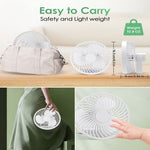 Ventilatore da campeggio portatile ricaricabile con LED
