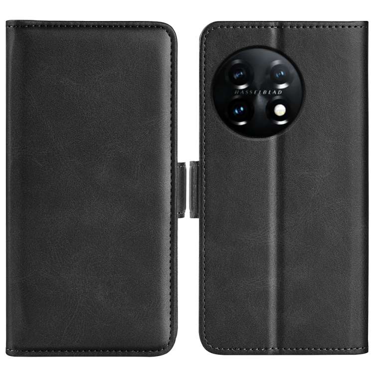 Per OnePlus 11 Custodia per telefono in pelle con fibbia magnetica a doppio lato, For OnePlus 11