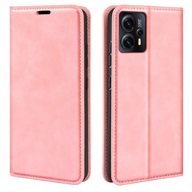 Per Motorola Moto E13 Custodia in pelle con ventosa magnetica retro-pelle, For Motorola Moto E13