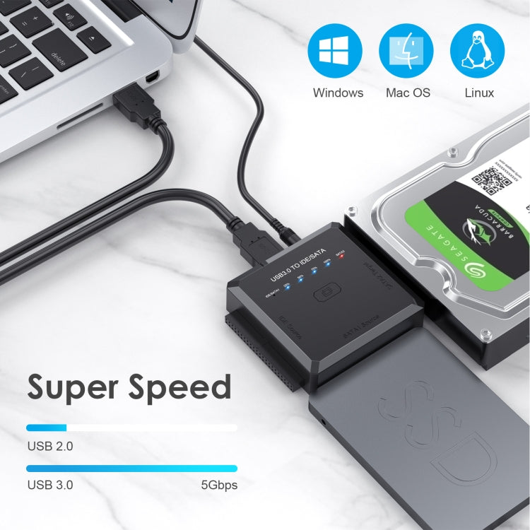 Convertitore adattatore USB 3.0 a SATA/IDE con clonazione