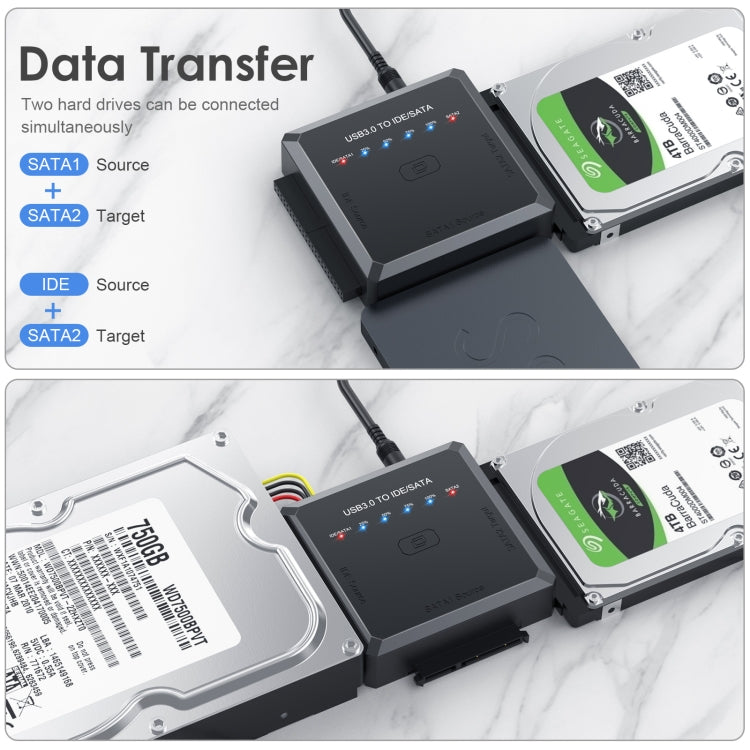 Convertitore adattatore USB 3.0 a SATA/IDE con clonazione