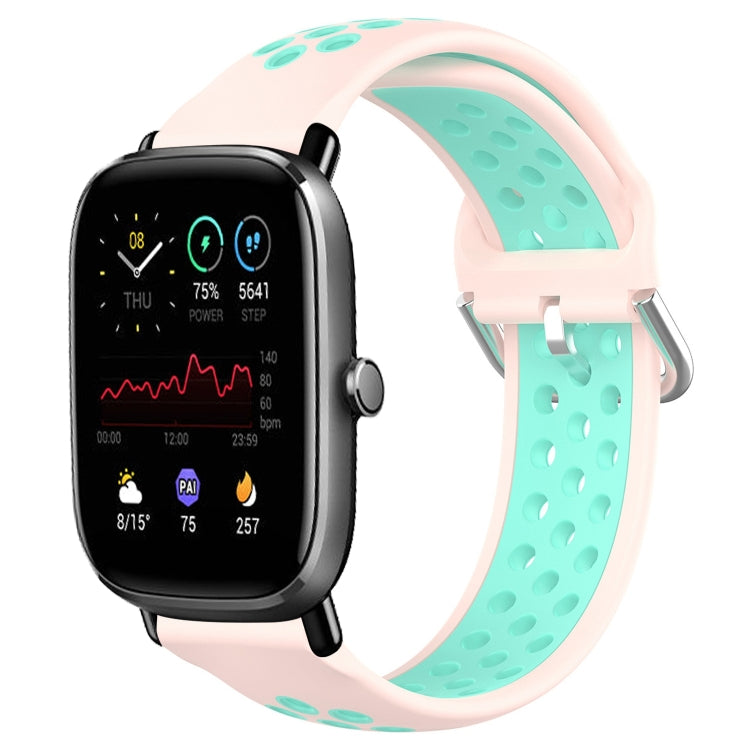 Cinturino sportivo in silicone traspirante perforato da 20 mm, For Amazfit GTS 4 Mini