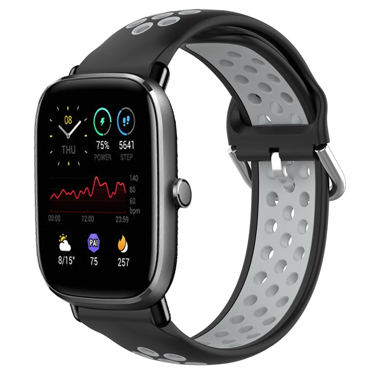 Cinturino sportivo in silicone traspirante perforato da 20 mm, For Amazfit GTS 4 Mini
