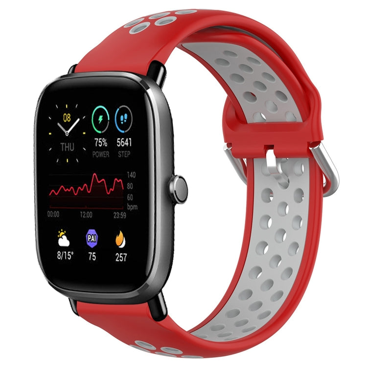 Cinturino sportivo in silicone traspirante perforato da 20 mm, For Amazfit GTS 4 Mini