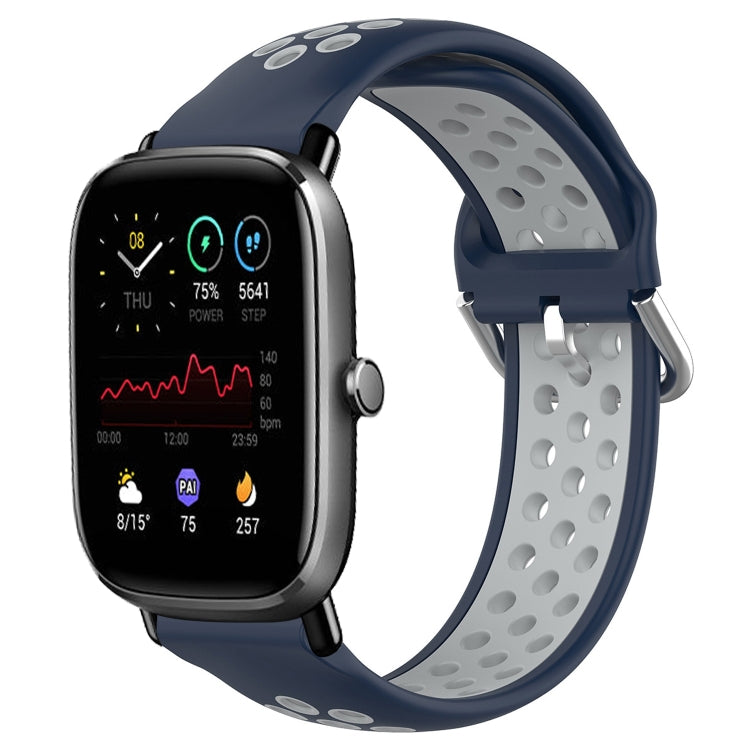 Cinturino sportivo in silicone traspirante perforato da 20 mm, For Amazfit GTS 4 Mini