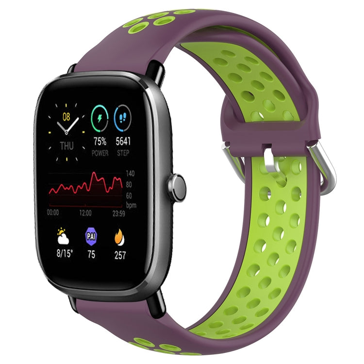 Cinturino sportivo in silicone traspirante perforato da 20 mm, For Amazfit GTS 4 Mini